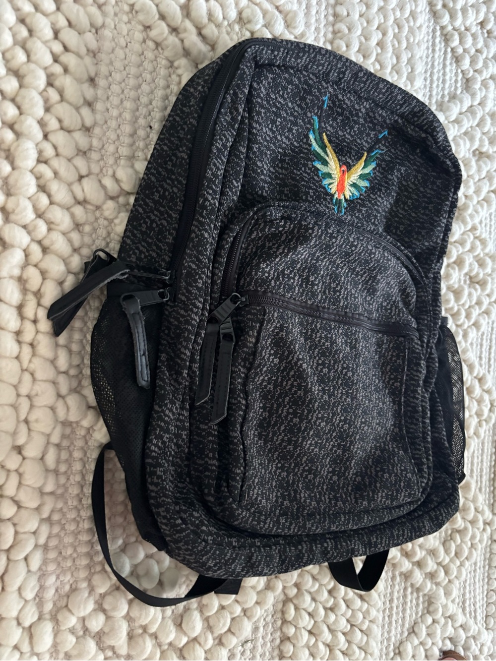 Logan Paul Maverick grey & black Backpack luggage parrot logo - Picture 4 of 14